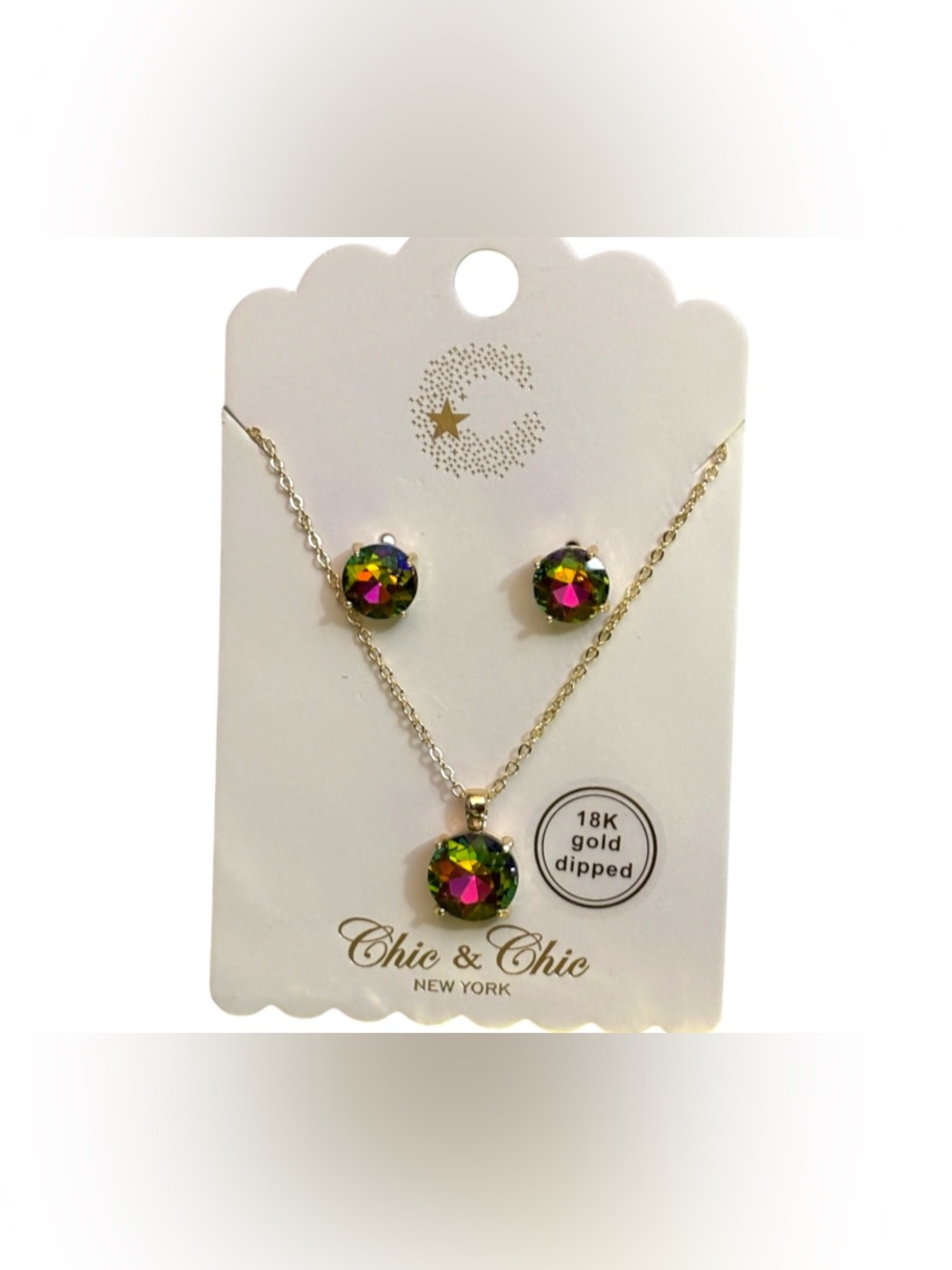 Volcano Glass Necklace & Earrings